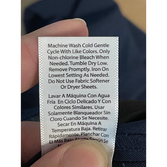 George Pants Mens 32x30 Blue Dress Slacks Flat Front Stretch Rayon Blend Office - Picture 11 of 12